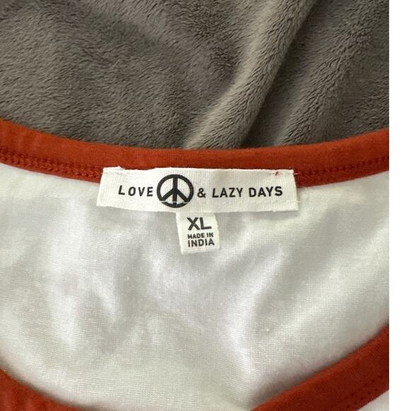 LOVE PEACE LAZY DAYS Womens Shirt XL Yosemite Ringe Tee Grizzly Graphic Casual - Picture 6 of 9